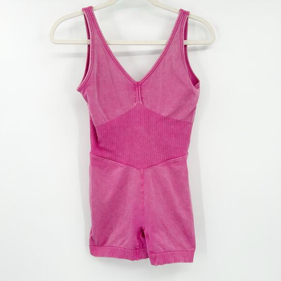 JoyLab Womens Athleisure Crisscross Back Seamless Bodysuit Active Romper Pink - Picture 2 of 7